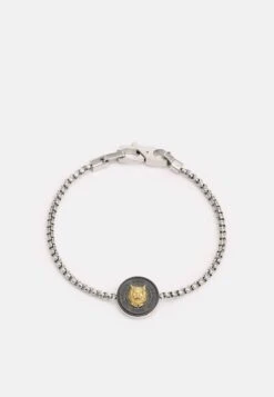 Guess Lion Coin Unisex - Armband - Silver-Coloured/Gold-Coloured/Black