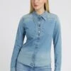 Guess Western-Style-Hemd - Overhemdblouse - Blau