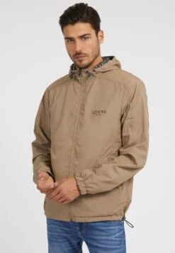 Guess Mit Allover-Print - Windjack - Mehrfarbig Braun