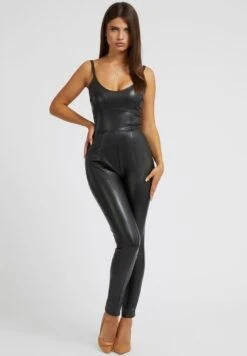 Guess Lottie Pu Jumpsuit - Jumpsuit - Jet Black Multi