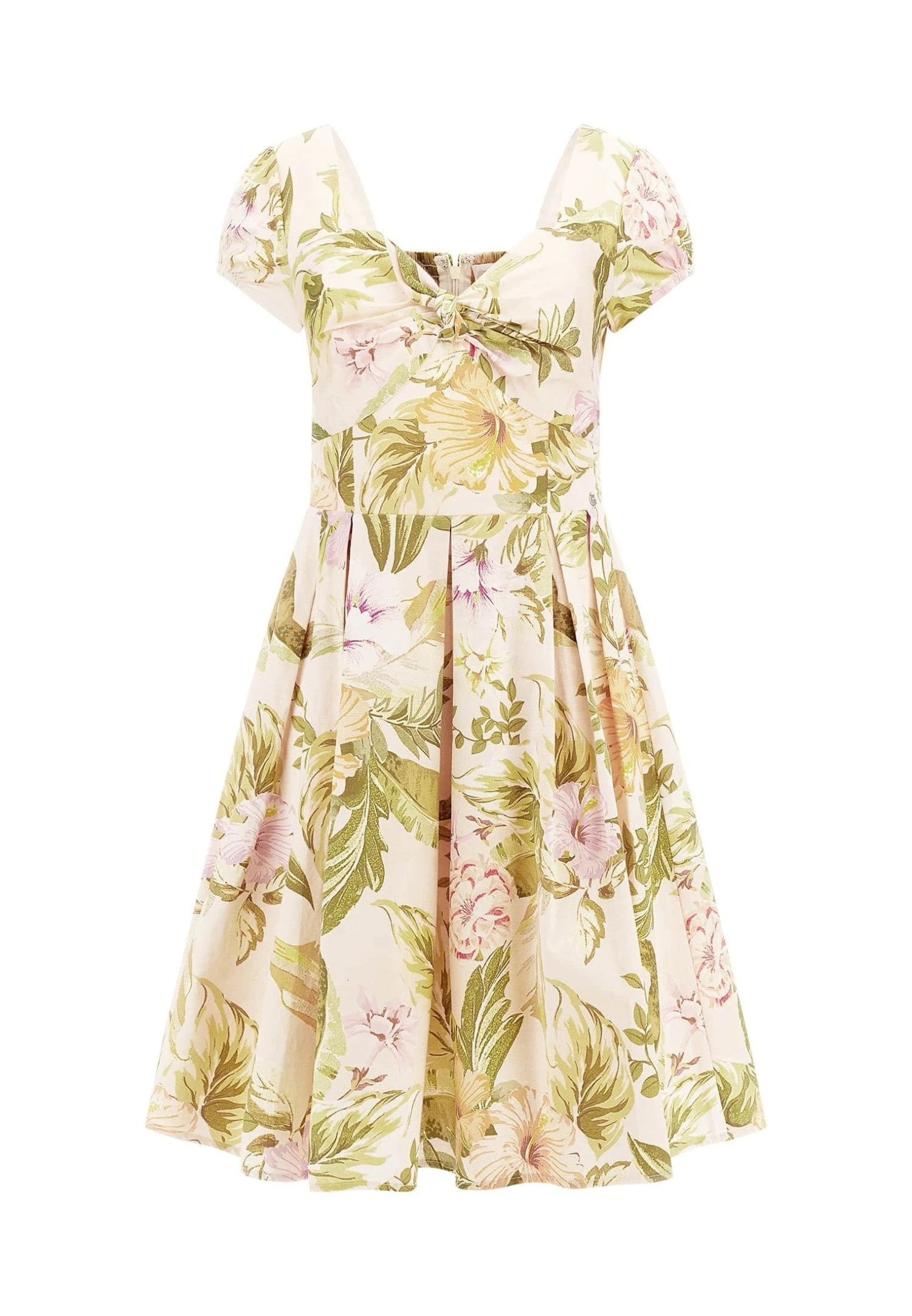 Guess Imprimé À Fleurs - Jurk - Vert Multi - Afbeelding 4