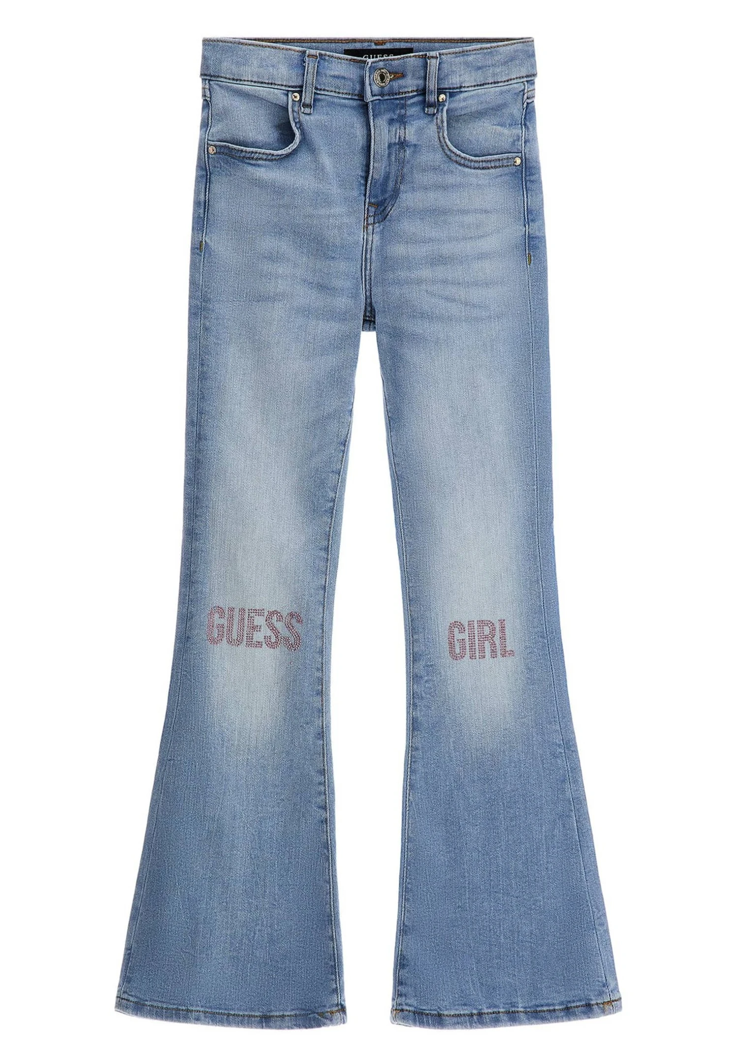 Guess Avec Logo - Flared Jeans - Bleu Ciel