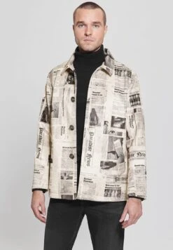 Guess Zeitungsprint - Jas - White