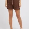 Guess Mit 4GLogo Und PeonyLogo - Shorts - Mehrfarbig Braun