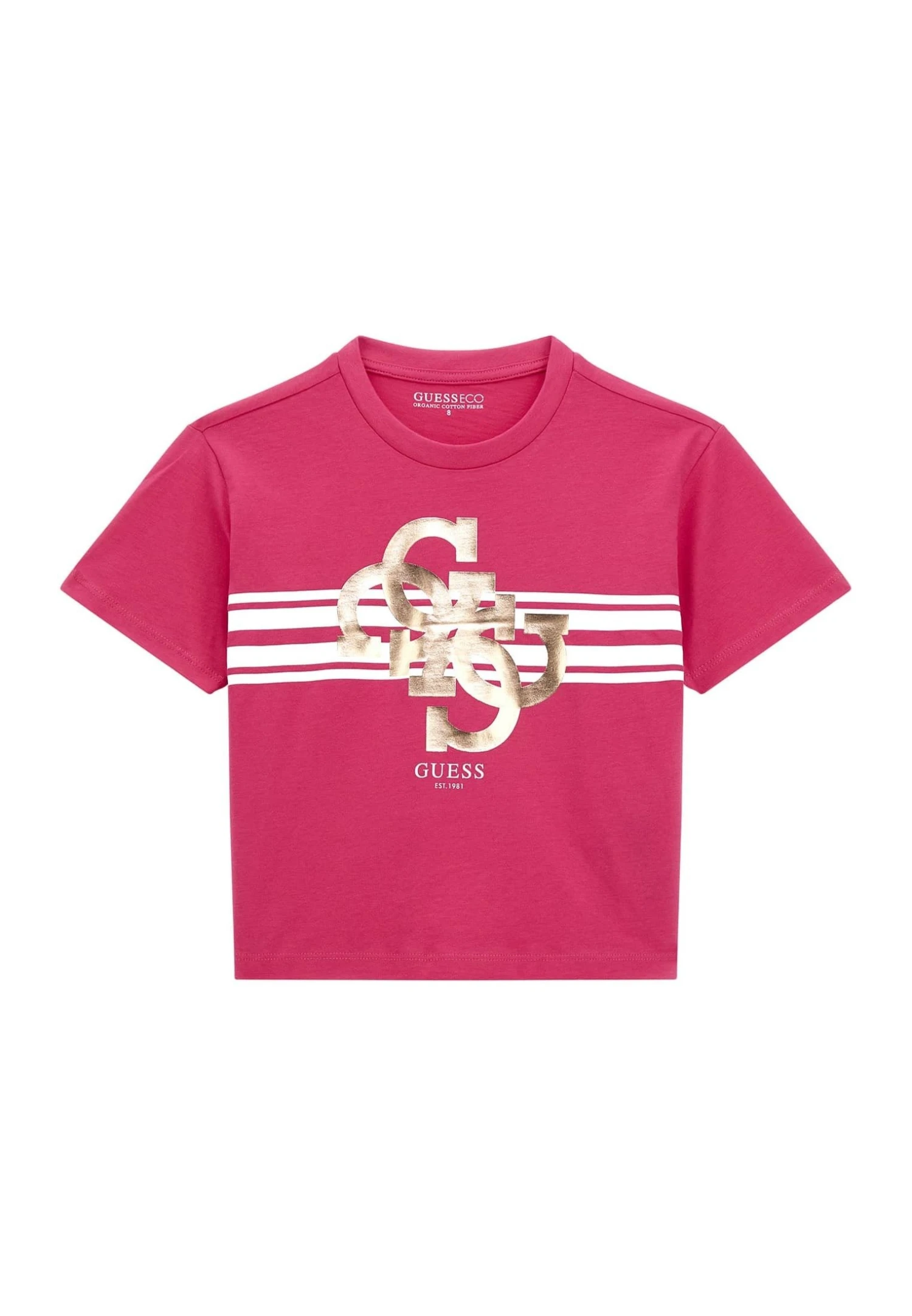 Guess 4G Logo - T-Shirt Print - Fuchsia