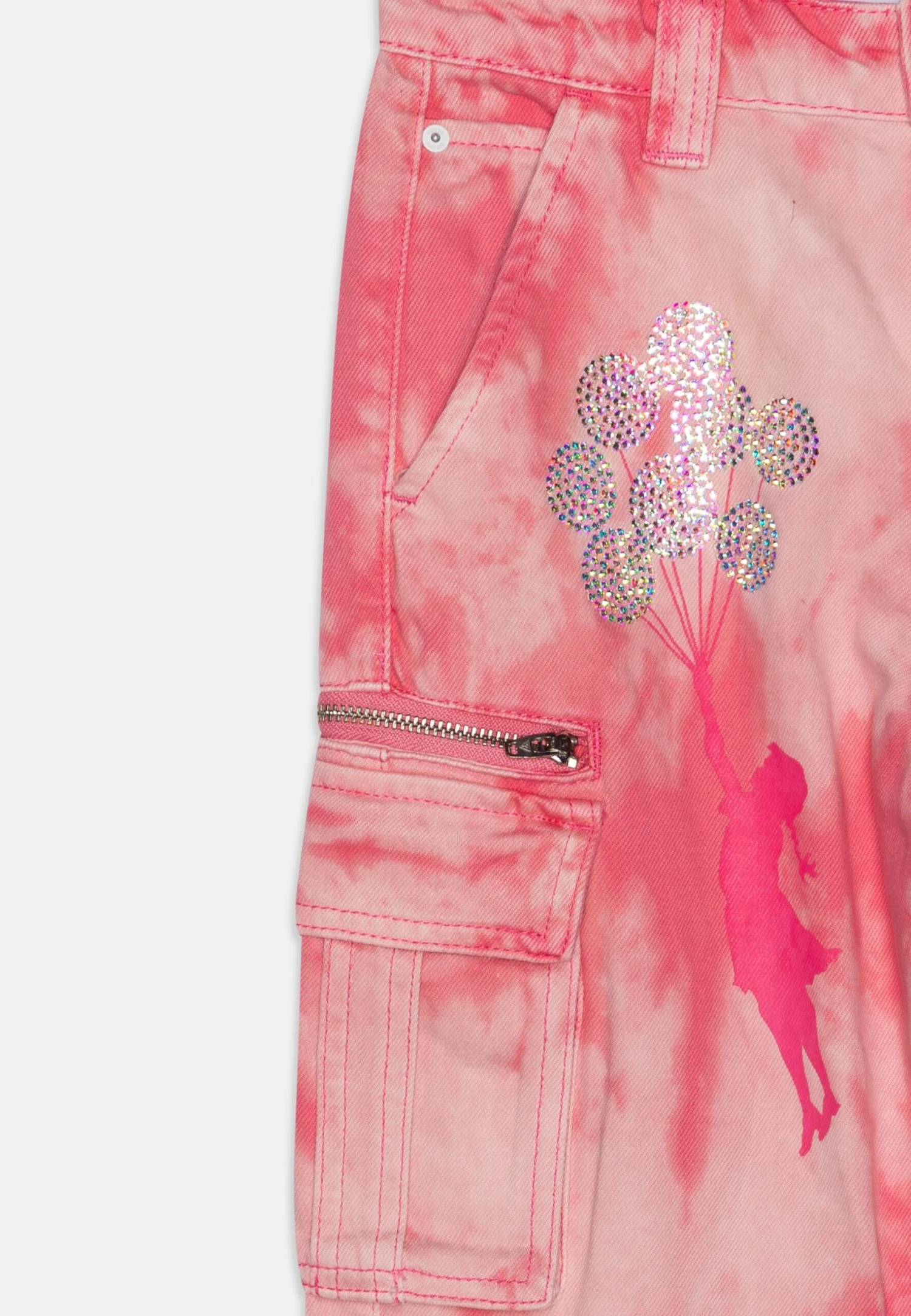 Guess Junior Banksy Malia Wide Leg - Cargobroek - Morning Pink - Afbeelding 4