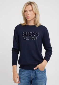 Guess Frontlogo - Trui - Blau