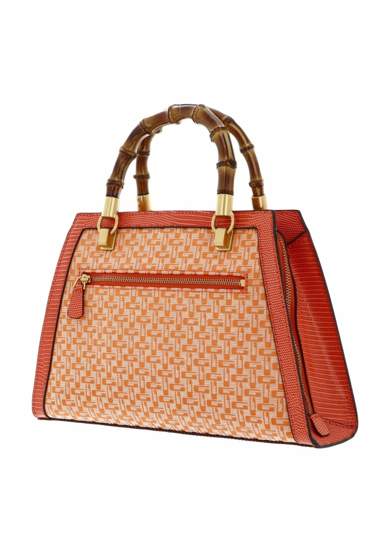 Guess Stephi Bamboo Satchel - Handtas - Orange Logo - Afbeelding 4