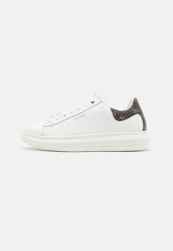 Guess Salerno - Sneakers Laag - White/Brown/Ochre