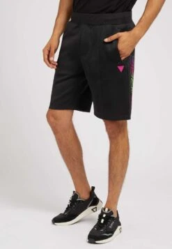 Guess Logo Auf Der Ruckseite - Shorts - Schwarz