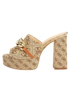 Guess Xanthe 4G-Logo - Muiltjes Met Hak - Beige