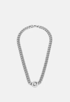 Guess Icon Unisex - Ketting - Silver-Coloured/Black
