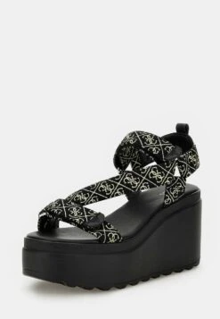 Guess Ocilia - Sandalen Met Plateauzool - Mehrfarbig Schwarz