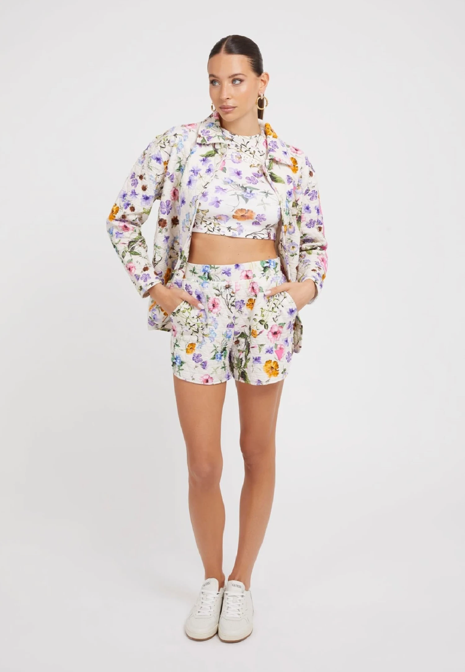 Guess Mit Blumenprint - Shorts - Gemustert Multicolor - Afbeelding 2