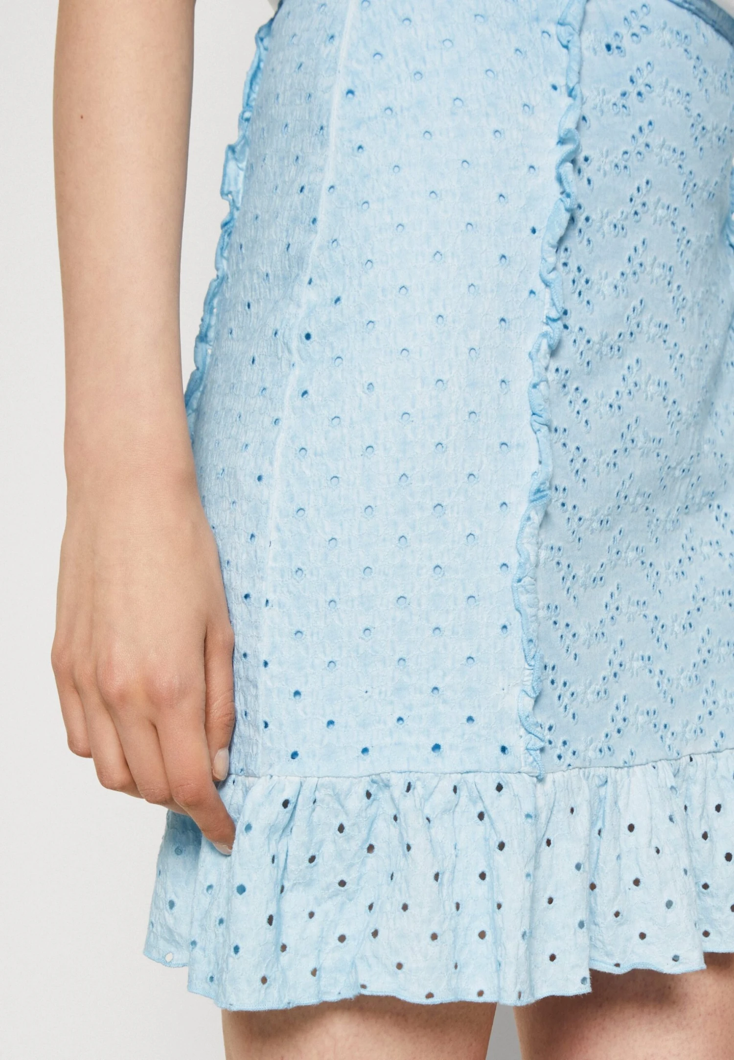 Guess Ruffle Aini Skirt - Kokerrok - Cold Whimsical Blue - Afbeelding 4