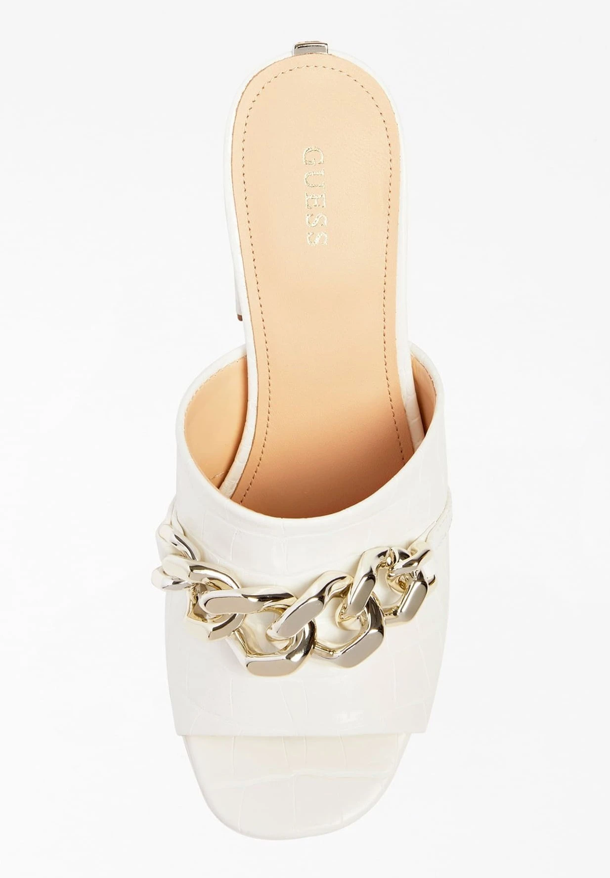 Guess Xanthe Kroko-Print - Muiltjes Met Hak - Weiß - Afbeelding 3