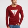 Guess Langarm Mit Logo Dreieck - Longsleeve - Bordeaux