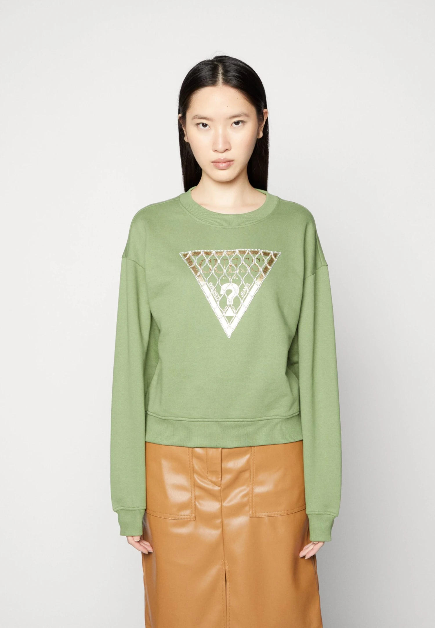Guess Crystal Mesh- Sweater - Aeromatic Green