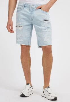 Guess Abriebstellen - Jeansshort - Himmelblau
