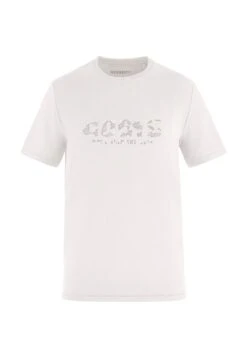 Guess Mit Frontlogo - T-Shirt Print - Bianco