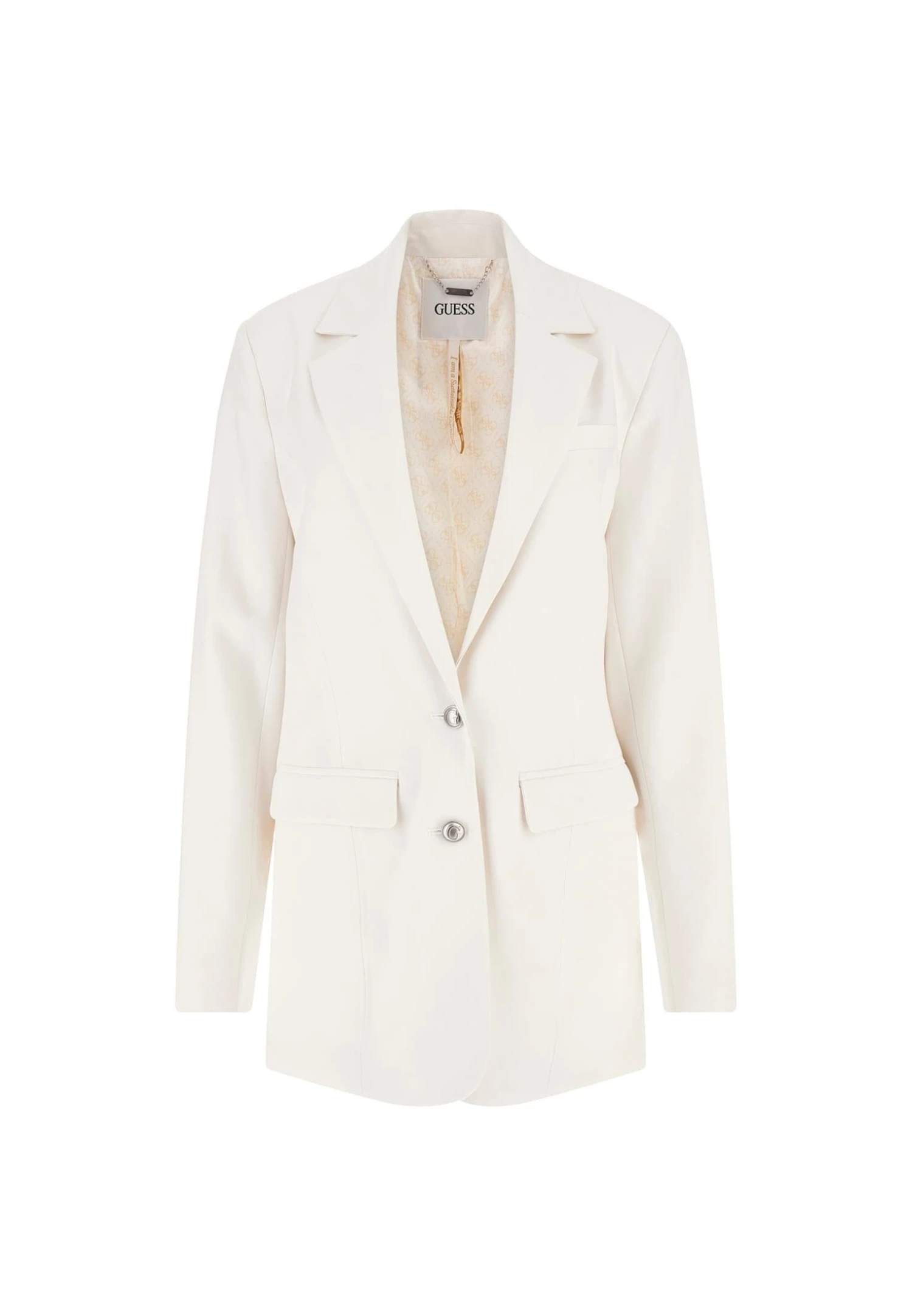 Guess Einreihiger - Halflange Jas - Weiß - Afbeelding 4