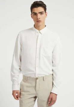 Guess Mit Gesticktem Logo Vorne - Overhemd - Weiß