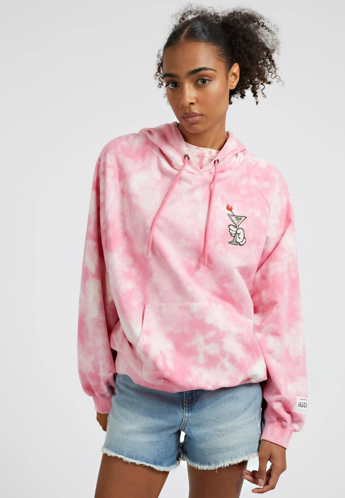 Guess Mit Rückseitigem Graffiti - Hoodie - Rose