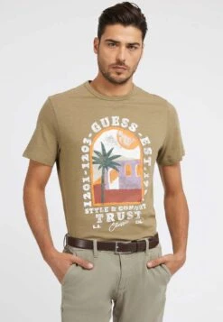 Guess Frontale - T-Shirt Print - Verde