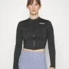 Guess Azalea Zip Active Solid - Longsleeve - Jet Black