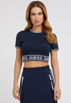 Guess Darla Ss - T-Shirt Print - Gj Blue Jacquard