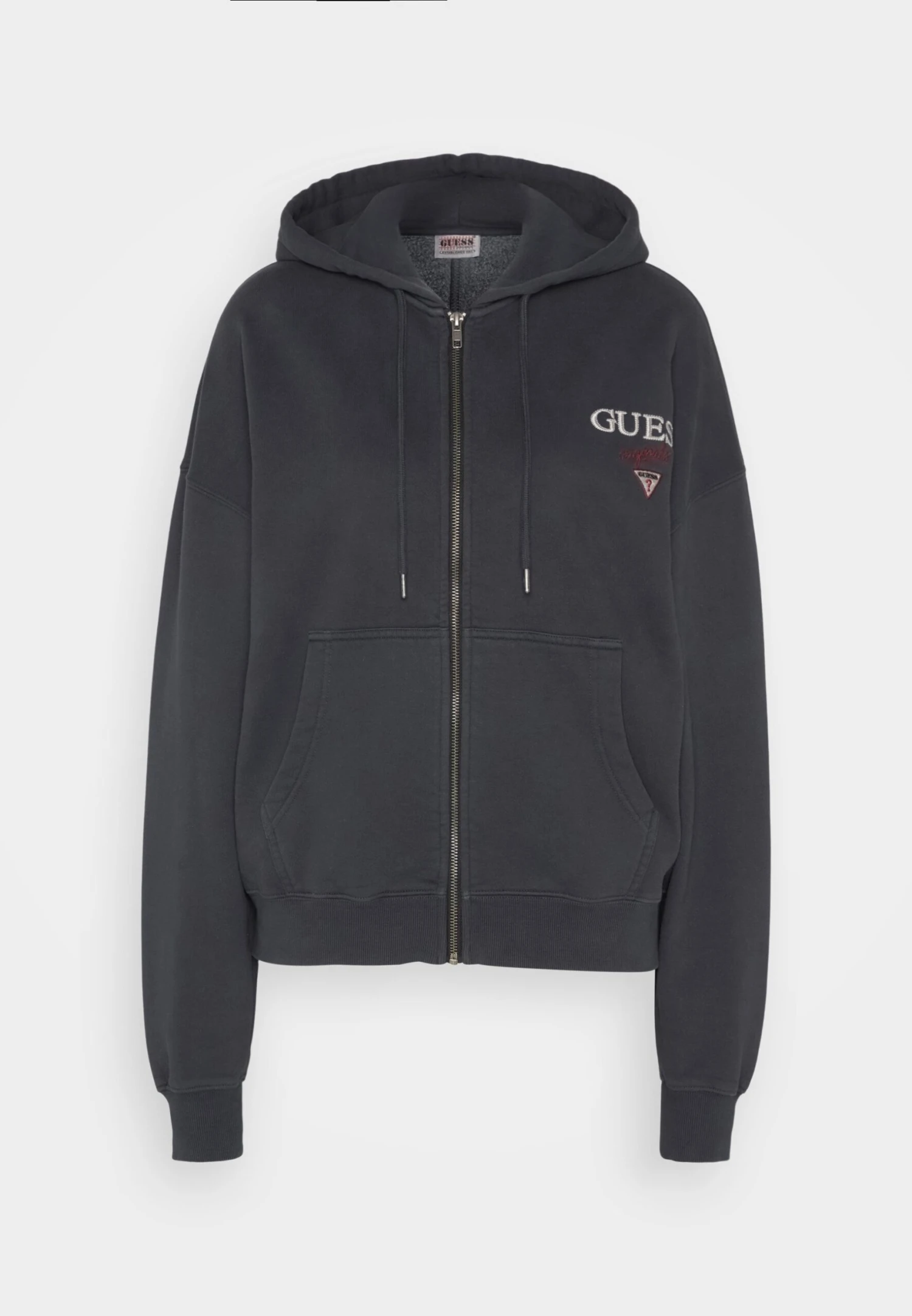 Go Washed Zip Up Hoodi - Sweater Met Rits - Jet Black/Multi - Afbeelding 5