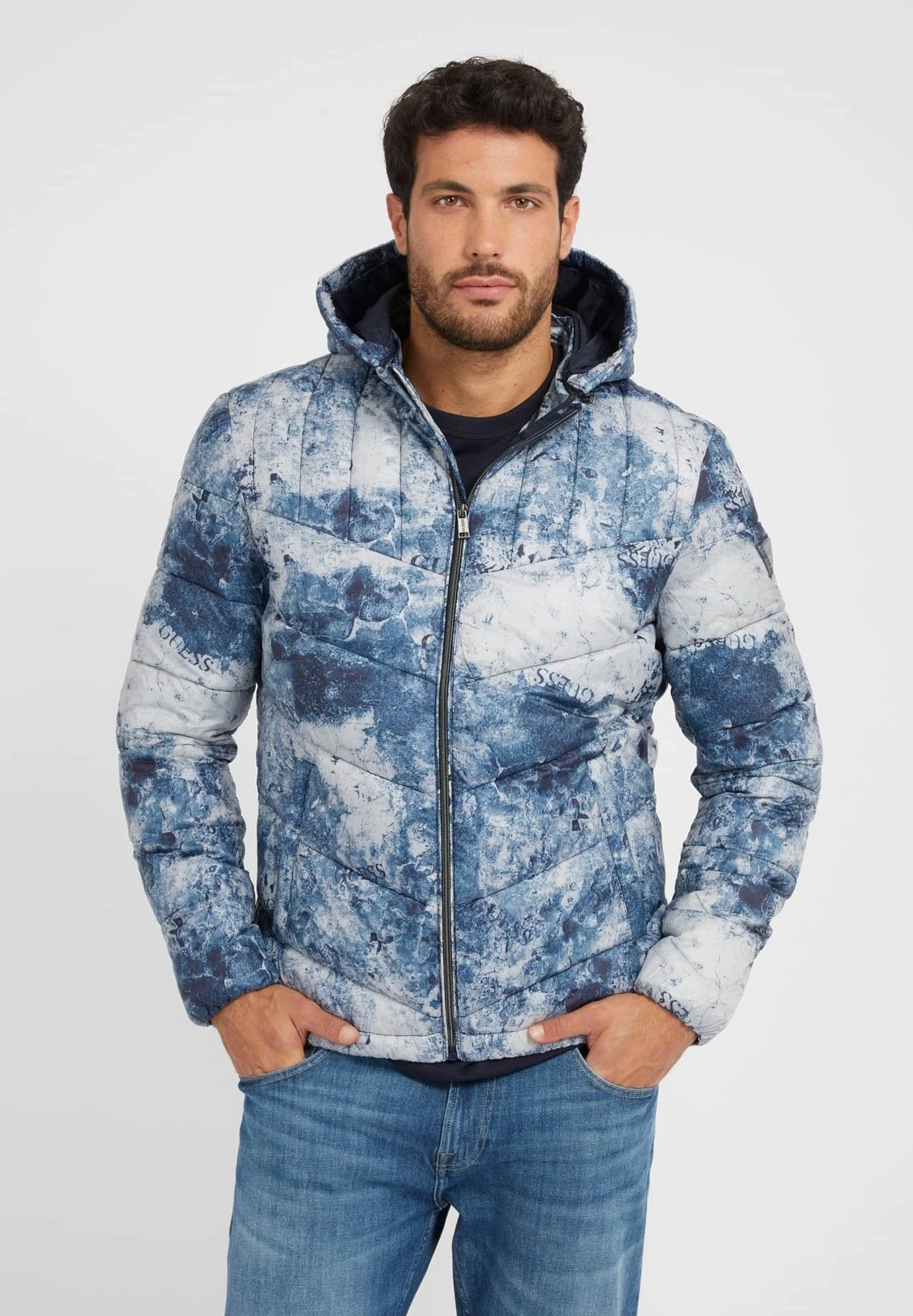 Guess Super Stepp - Winterjas - Mehrfarbig/Grundton Blau