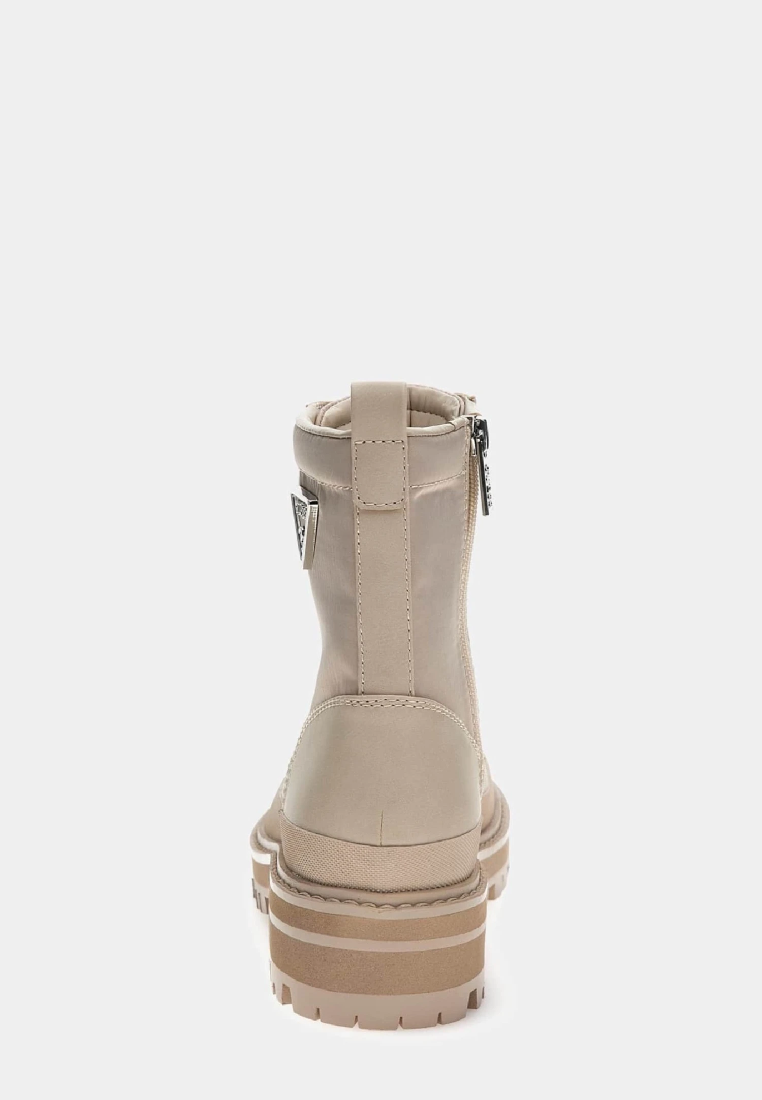 Guess BadaLogo-Dreieck - Enkellaarsjes Met Plateauzool - Creme - Afbeelding 4