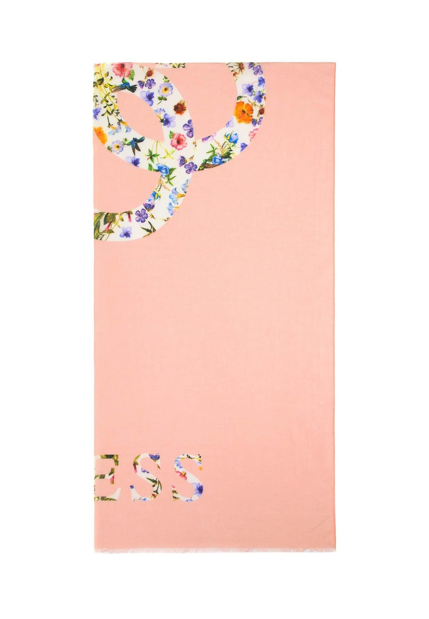 Guess 4G Logo Blumenmotiv - Sjaal - Hellrose