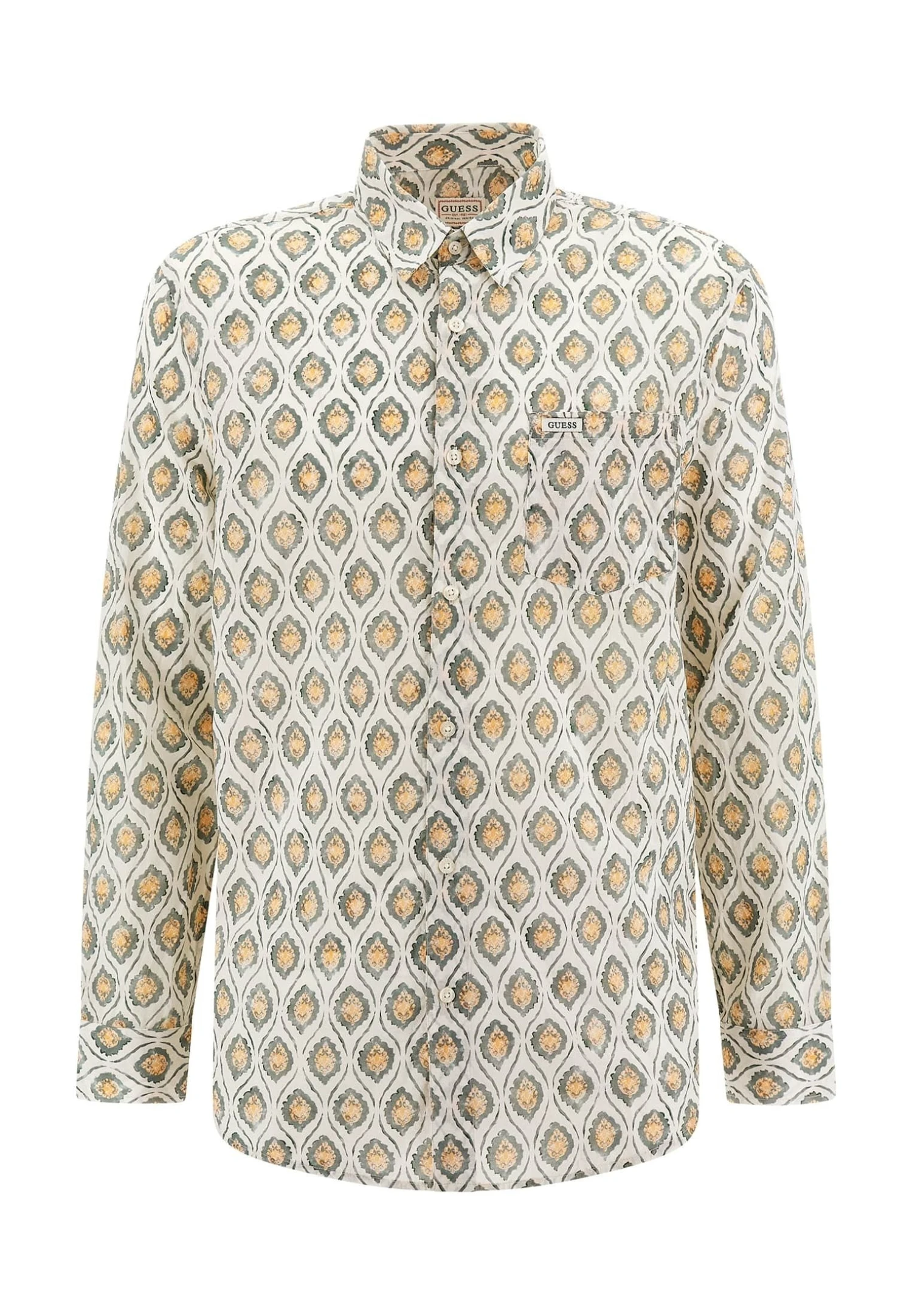 Guess Mit Allover Print - Overhemd - Mehrfarbig Grün - Afbeelding 4