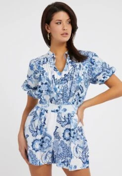 Guess Mit Allover Blumendruck - Jumpsuit - Mehrfarbig/Grundton Blau