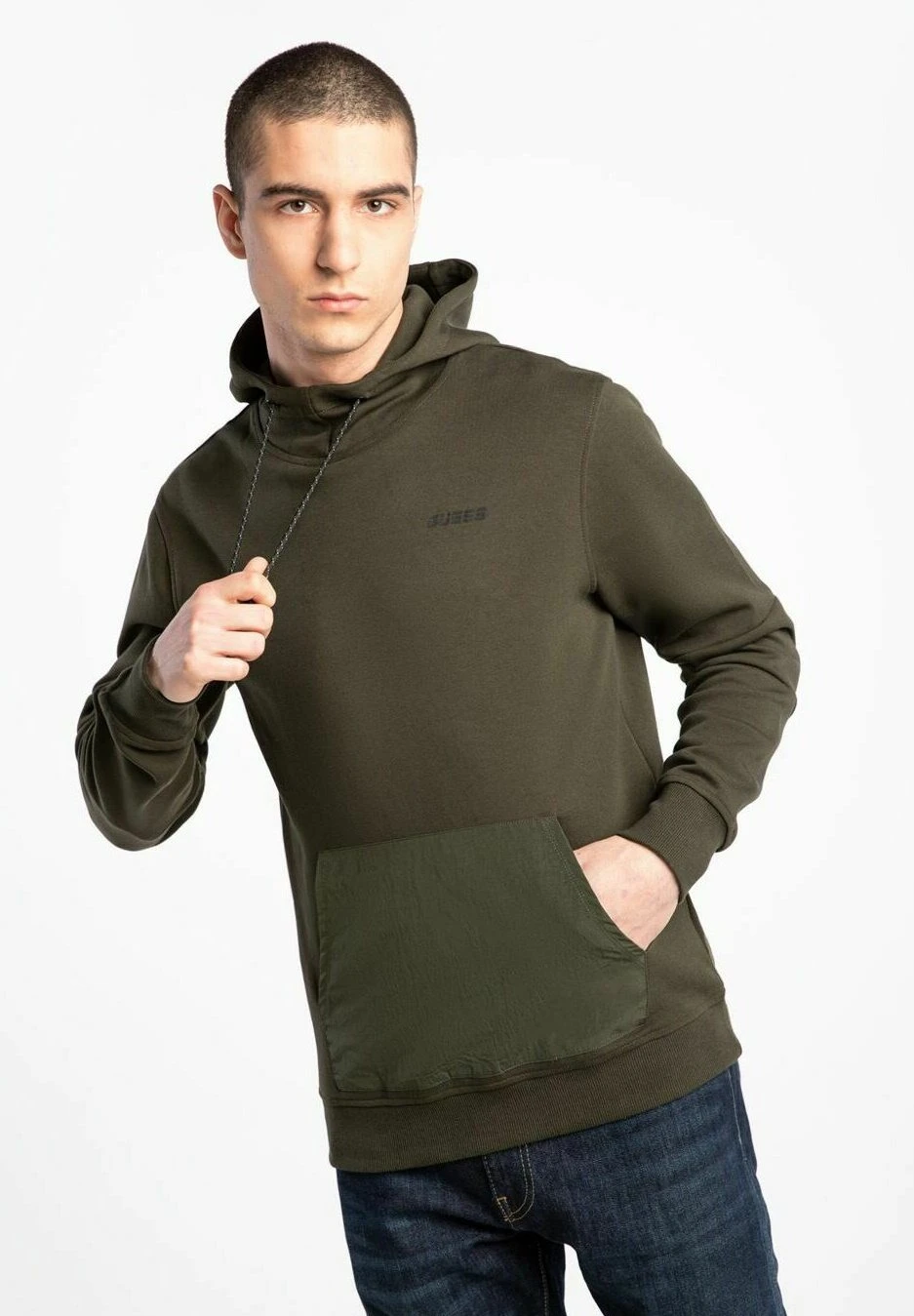 Guess Christopher Hooded - Hoodie - Dark Green - Afbeelding 4
