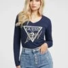 Guess Logo Triangolo Icon - Longsleeve - Blu