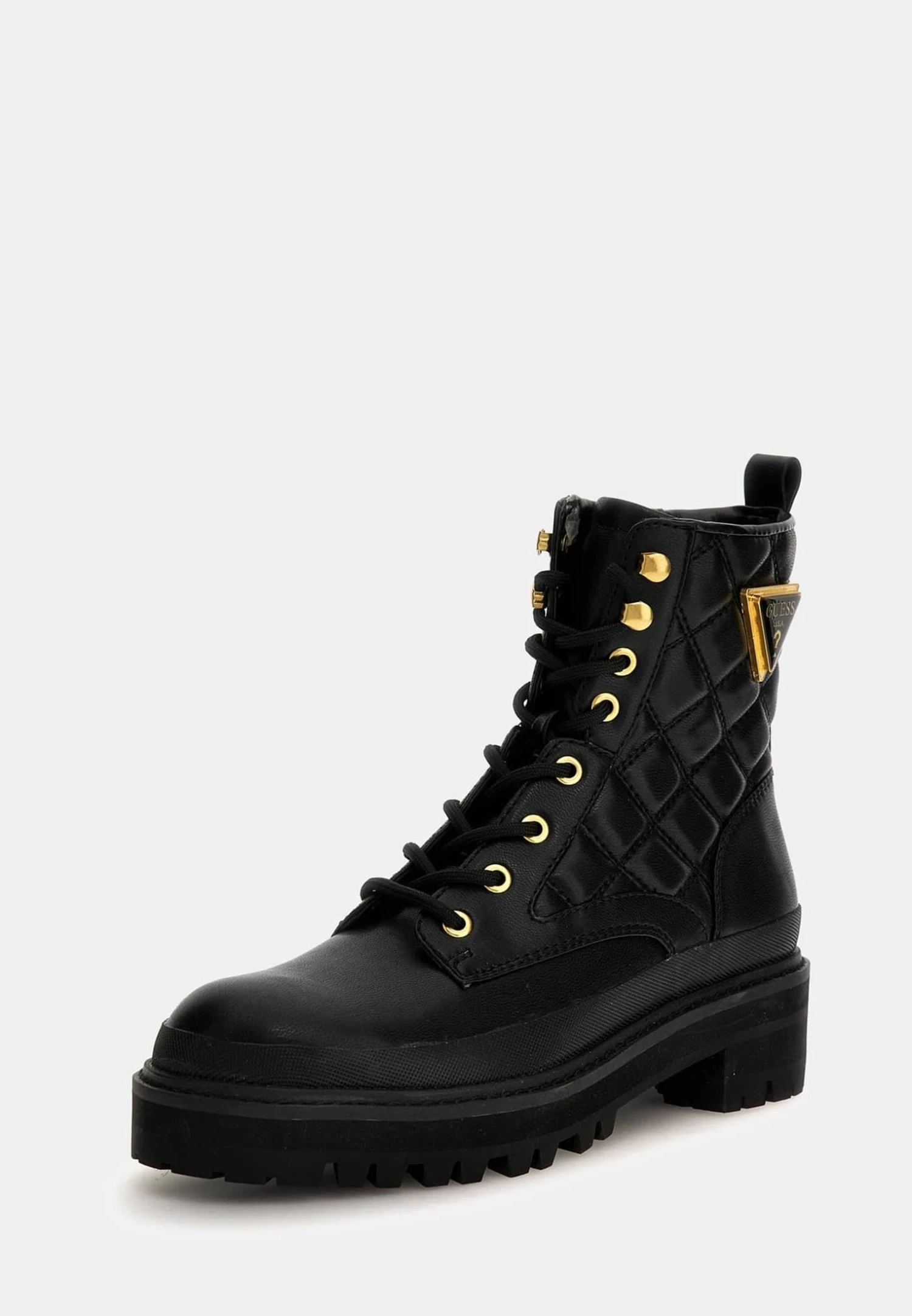 Guess Badae Steppung - Enkellaarsjes Met Plateauzool - Schwarz - Afbeelding 2