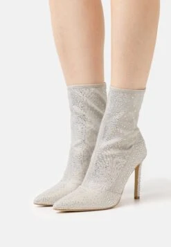 Guess Enkellaarsjes Met Hoge Hak - Silver