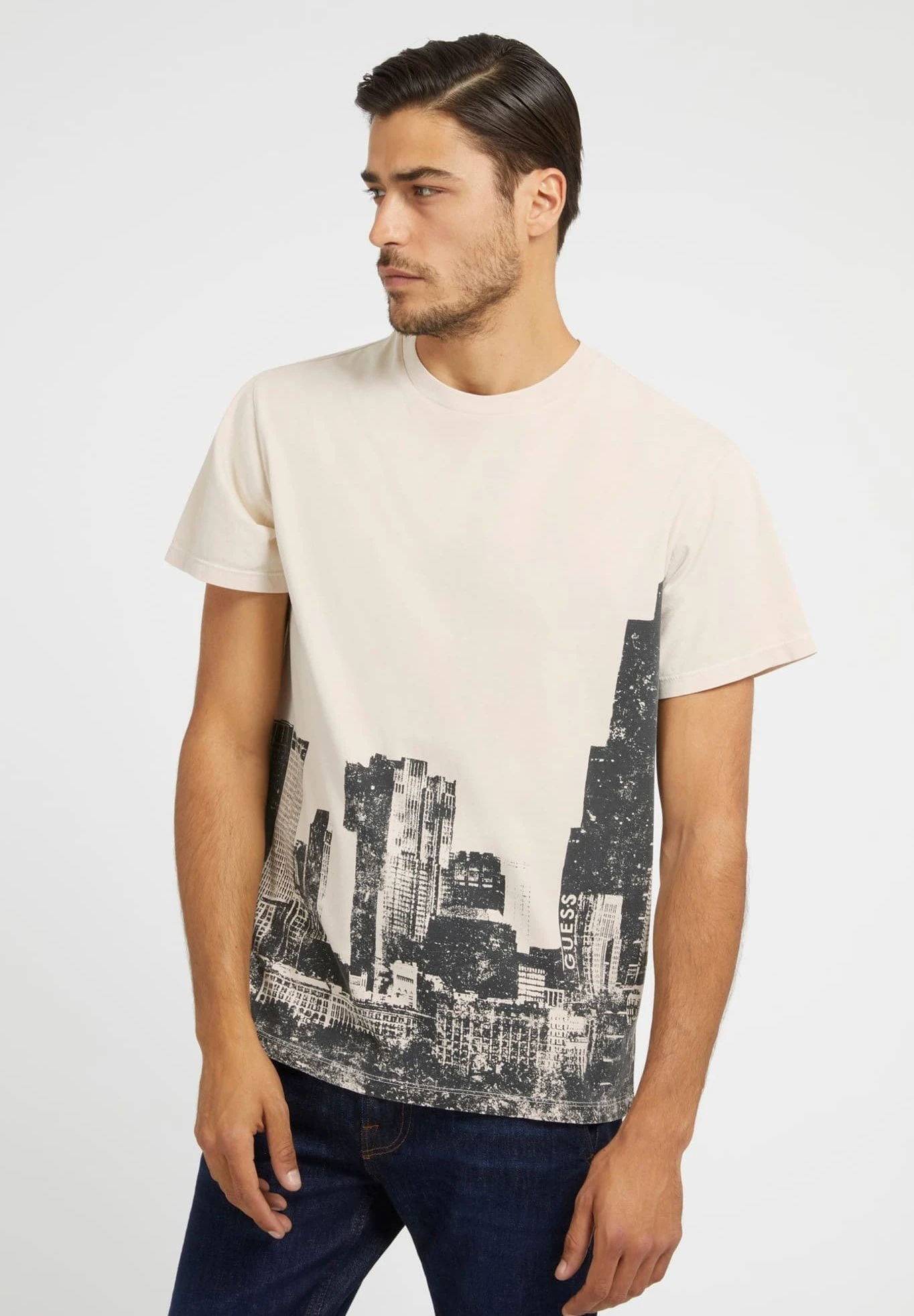 Guess Skyline - T-Shirt Print - Weiß