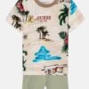Guess Toddler Set - T-Shirt Print - Beige