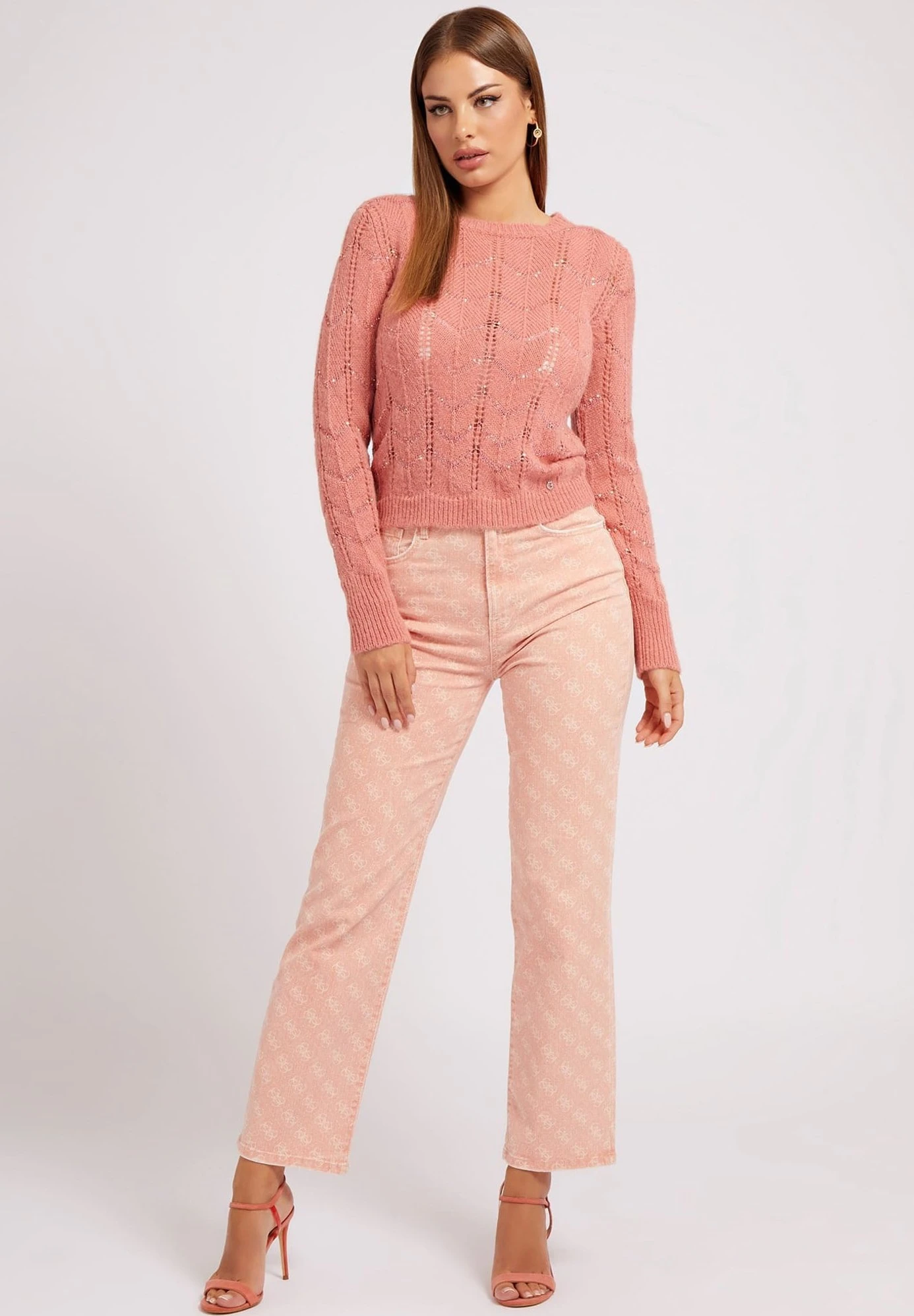 Guess Mit Mikropailletten - Trui - Rose - Afbeelding 2