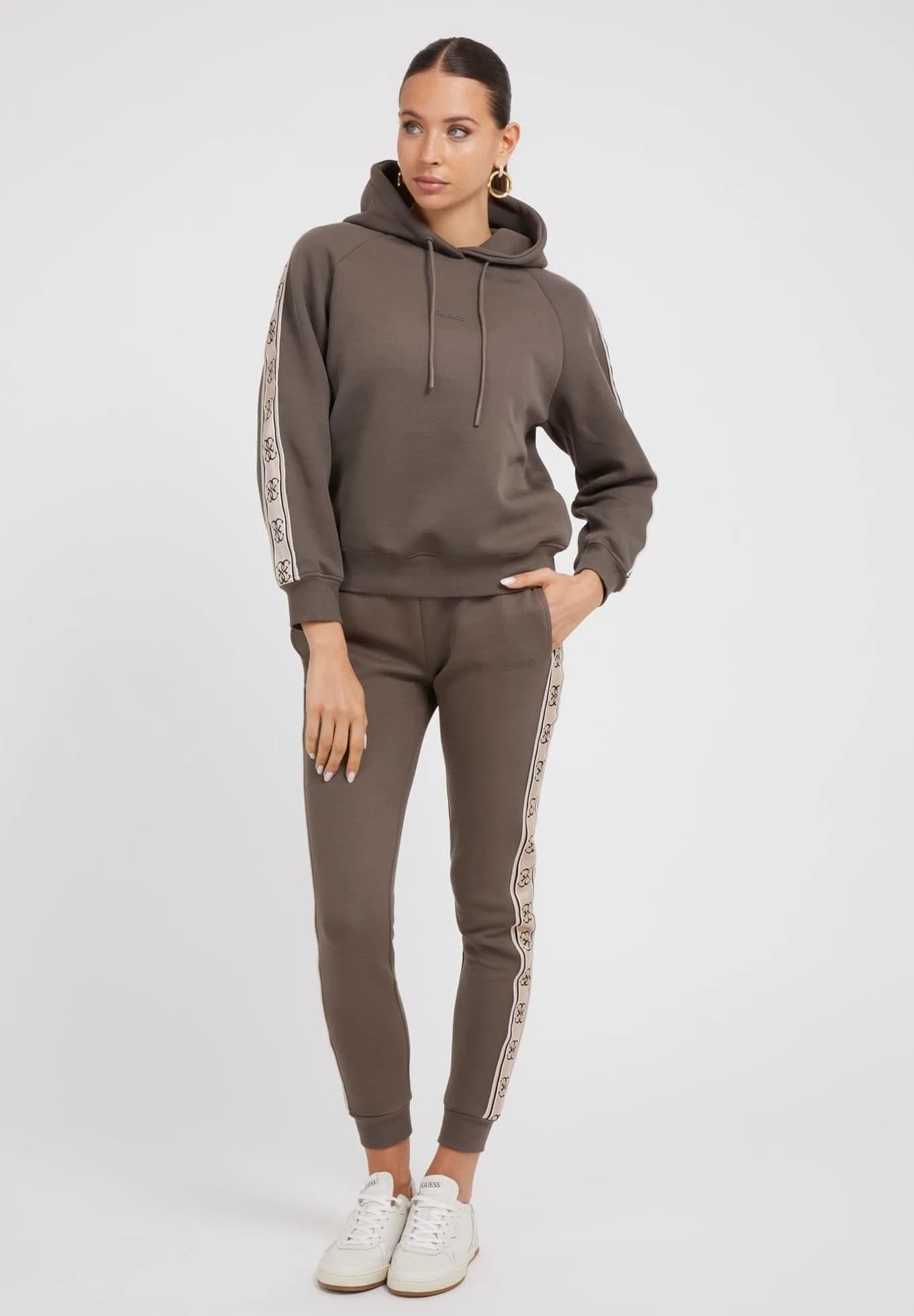 Guess Mit Seitlichem Logo - Hoodie - Braun - Afbeelding 2