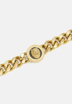 Guess Lion Coin Unisex - Armband - Yellow Gold-Coloured/Black