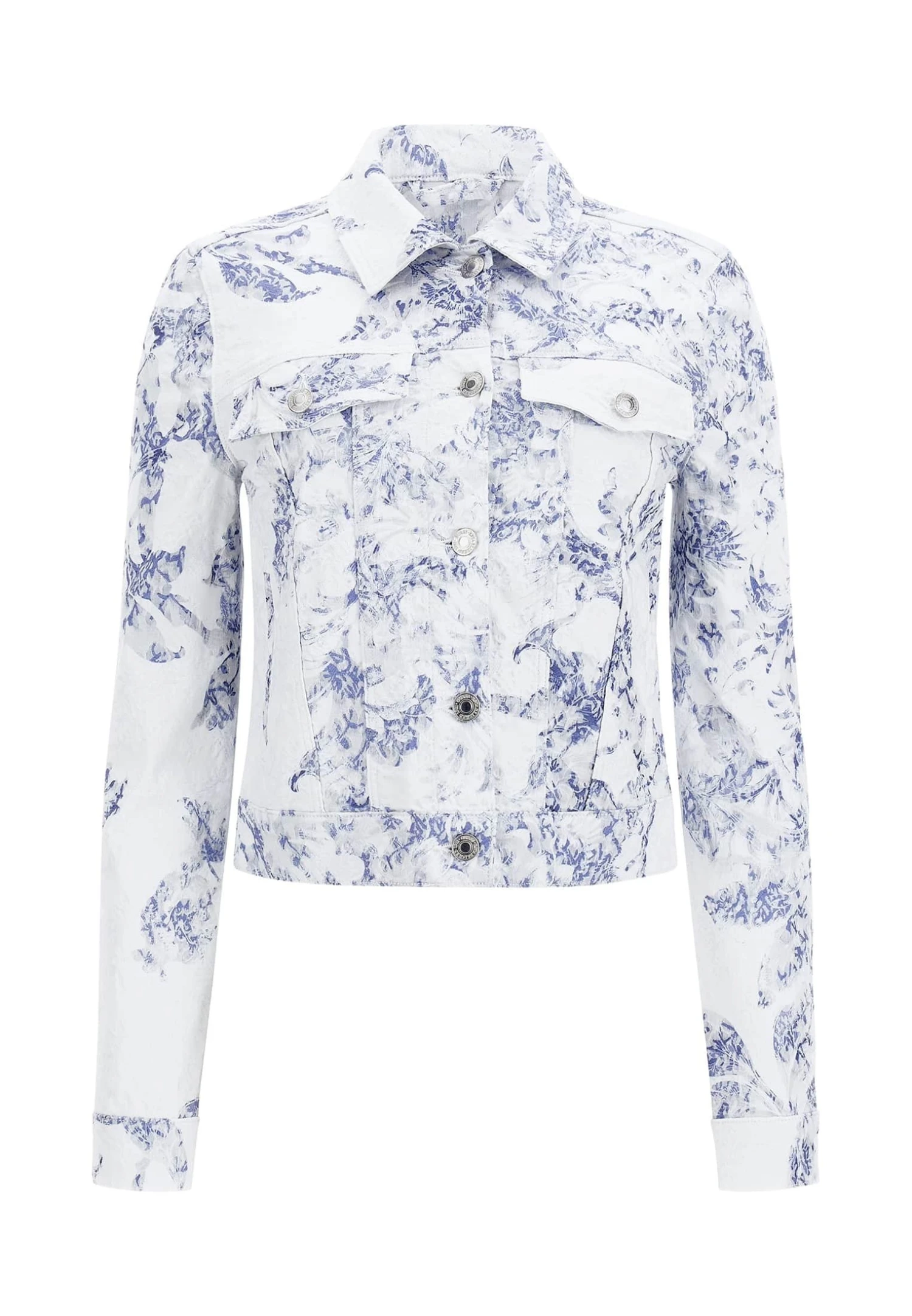 Guess Cropped Mit Blumenmuster - Lichte Jas - Hellblau - Afbeelding 4