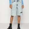 Oversized - Jeansshort - Light-Blue Denim