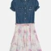 Guess Junior Mixed Dress - Jurk - Chambray Medium Blue