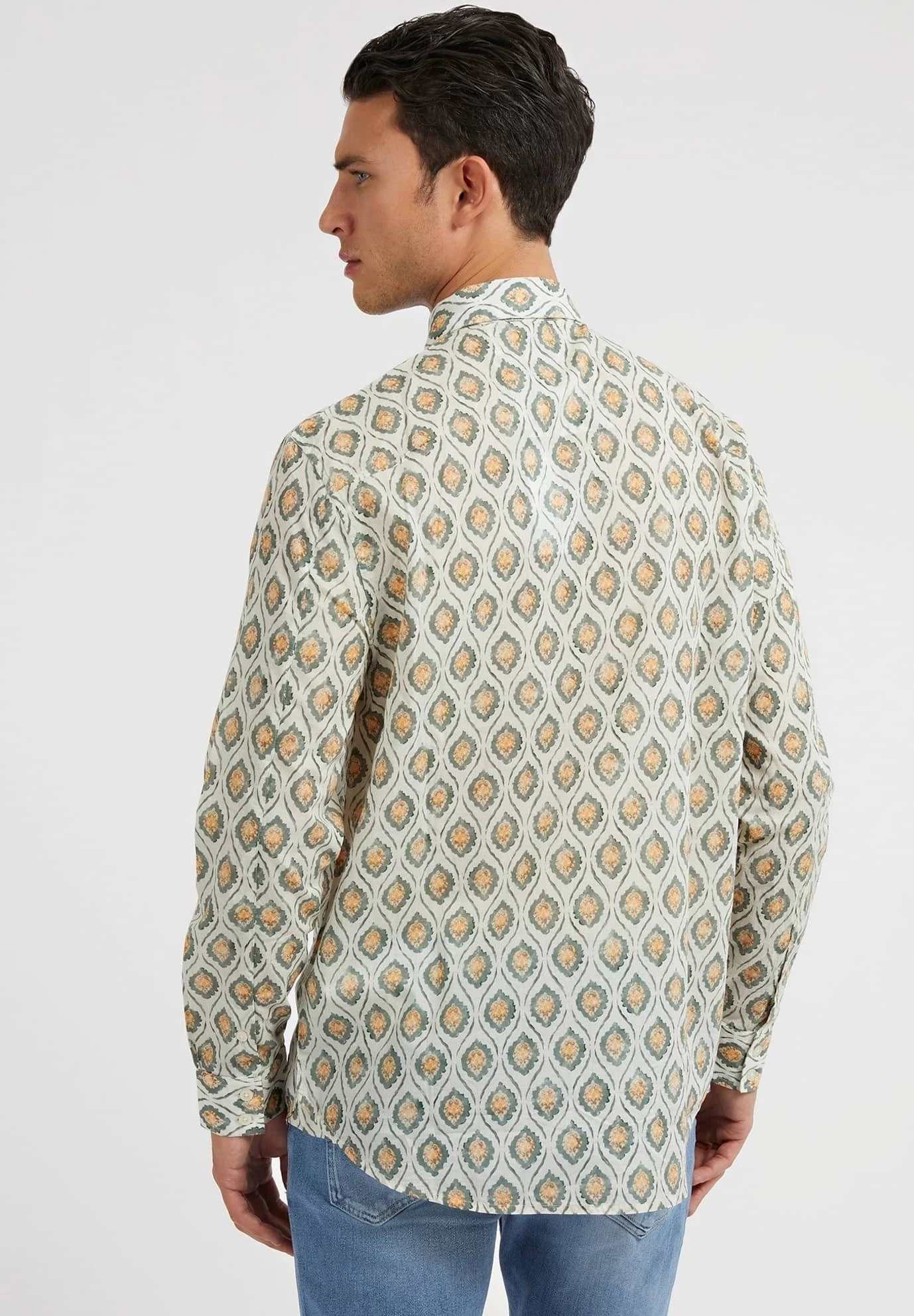 Guess Mit Allover Print - Overhemd - Mehrfarbig Grün - Afbeelding 3