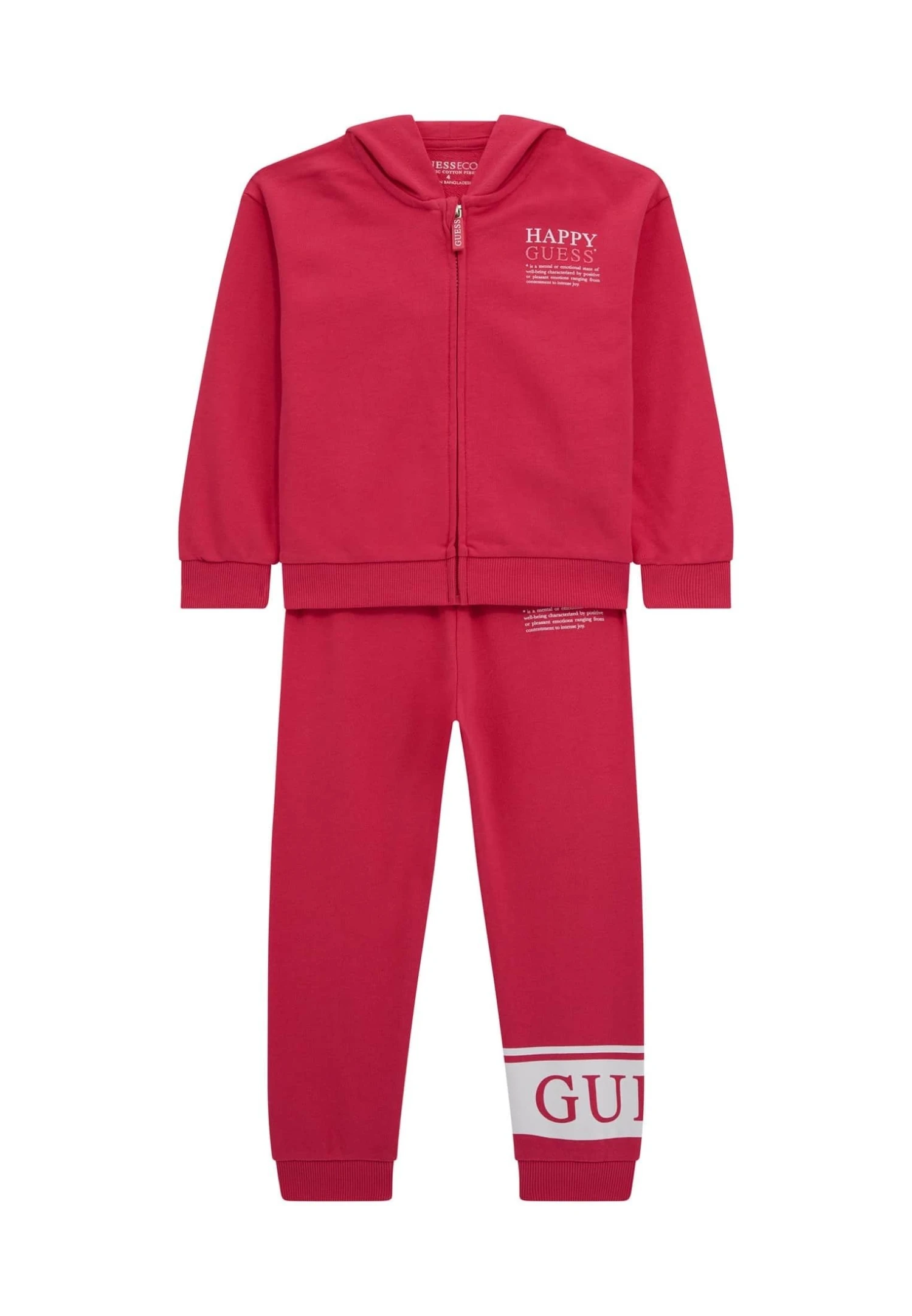 Guess Active Set- Sweater Met Rits - Fuchsia